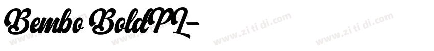 Bembo BoldPL字体转换